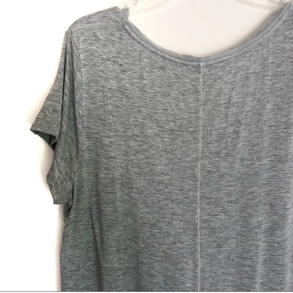 White House WHBM gray soft tunic length tee - Picture 4 of 8